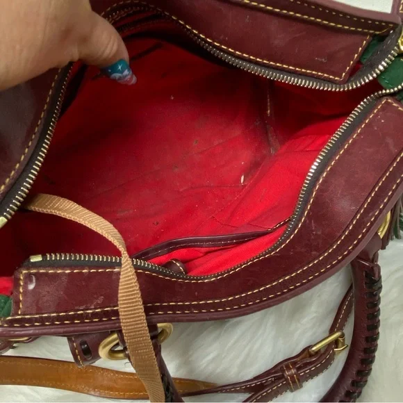 Dooney & Bourke Dark Red Florentine Handbag - Picture 11 of 13